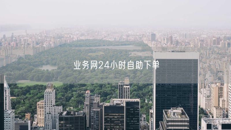 业务网24小时自助下单