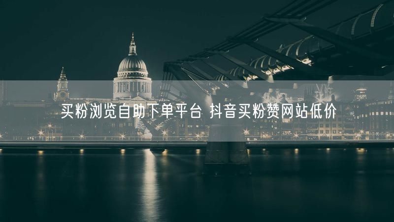 买粉浏览自助下单平台 抖音买粉赞网站低价