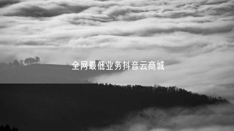 全网最低业务抖音云商城
