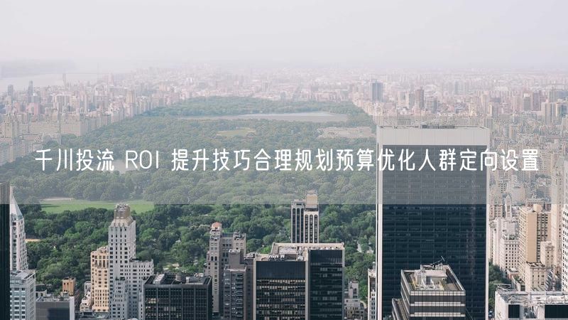 千川投流 ROI 提升技巧合理规划预算优化人群定向设置