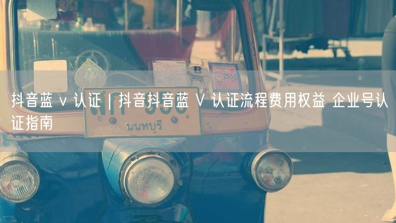 抖音蓝 v 认证｜抖音抖音蓝 V 认证流程费用权益 企业号认证指南